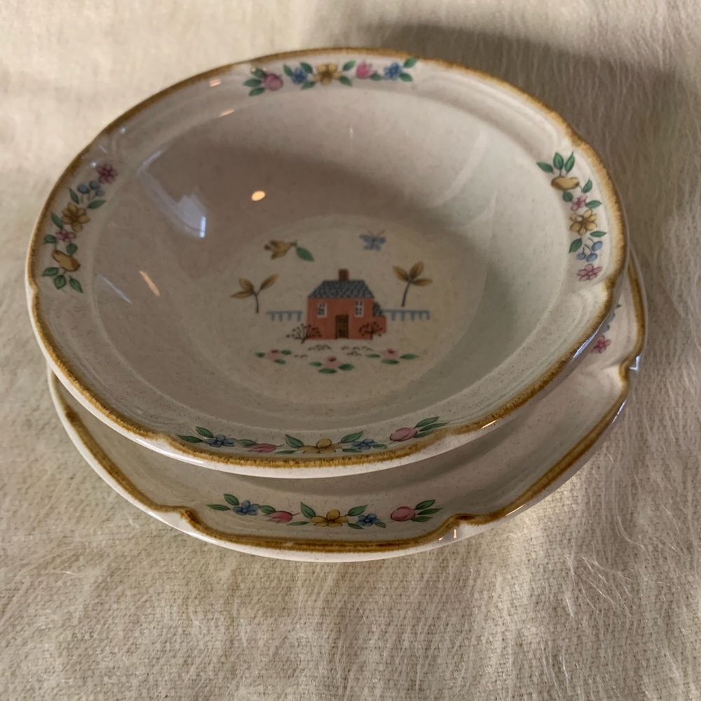 International China Company Stoneware “Heartland” Bowl and Plate set